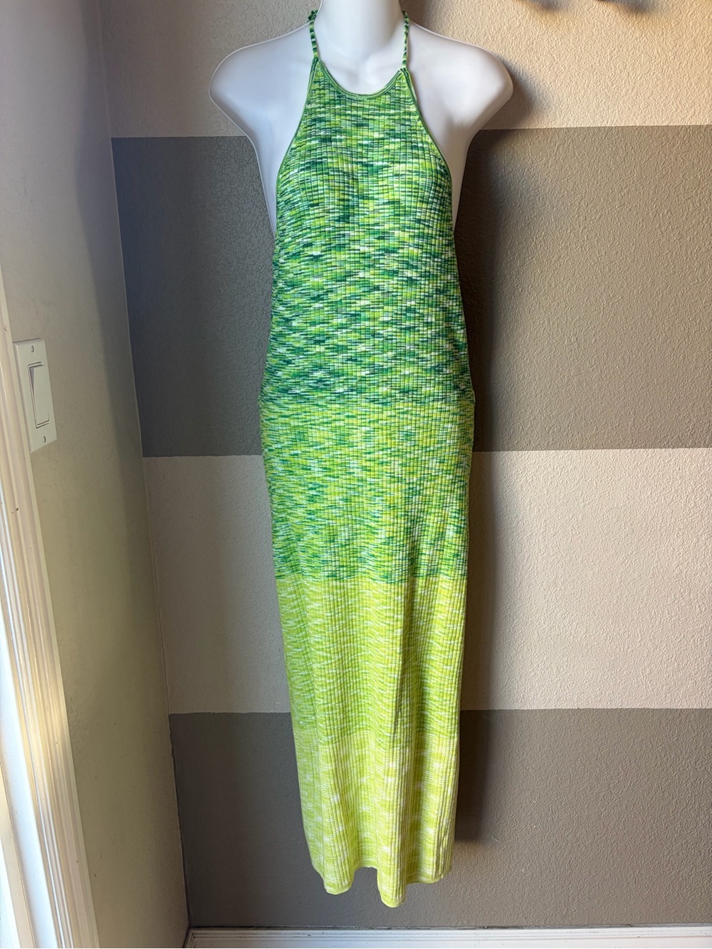 Future Collective Alani Noelle Women’s Large Ombré Halter Tie Knit Dress